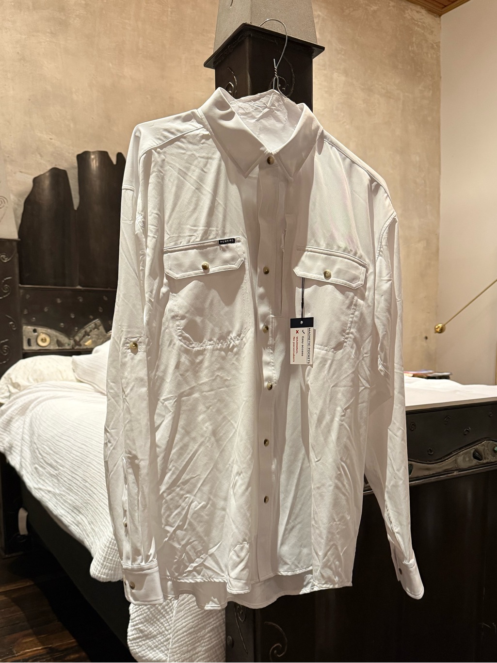Classic White Long-Sleeve Button-Down Dress Shirt